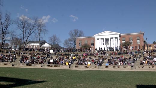 Demonstration at UVA Amphitheater Demonstration at UVA Amphitheater