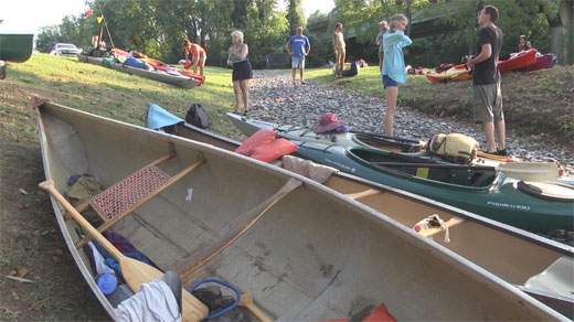 Kayakers ‘Paddle Against the Pipeline’ on the James River