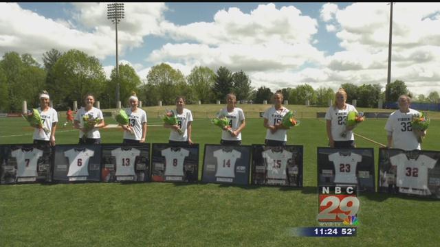 #7 UVa Women's Lax Rallies to Beat #22 VA Tech 13-10 on Senior Day