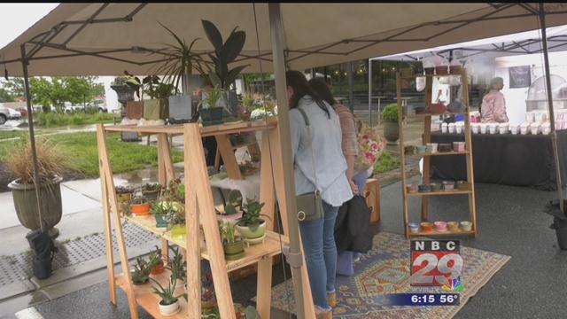 People Brave the Weather for Craft Cville Mother’s Day Market
