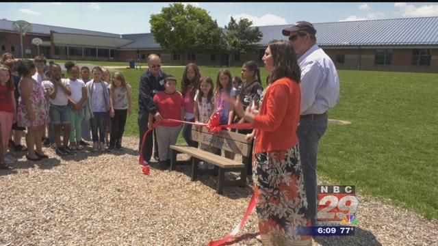William Perry Elementary Receives 'Buddy Bench'