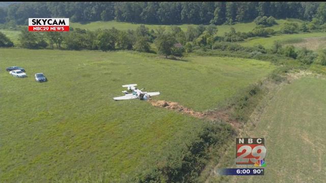 Pilot OK After Small Plane Crashes in Albemarle County