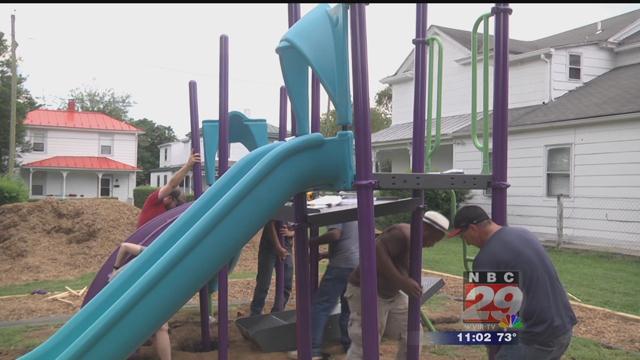 Volunteers Build Playground for Charlottesville Church