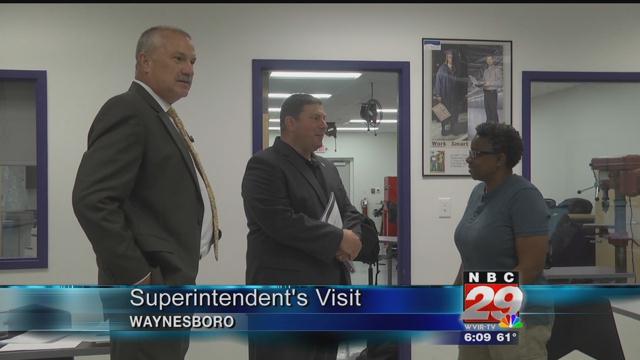 Dr. James Lane Visits Waynesboro High School's Career & Technical Education Building