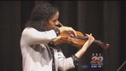 Renowned Violinist Anyango Yarbo-Davenport Performs for Group of Area Orchestra Students