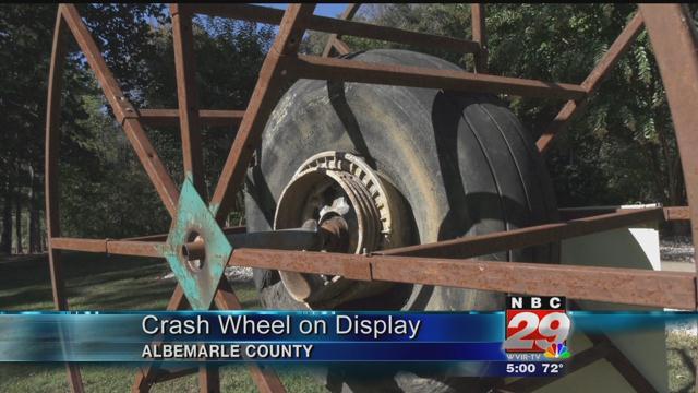 Wheel from Doomed Flight on Display at Albemarle Co. Park