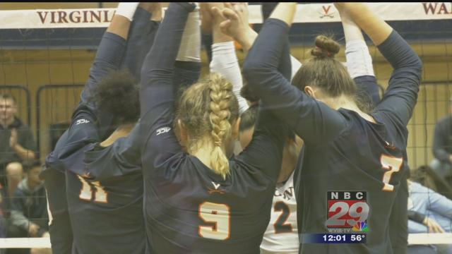 UVa Volleyball Falls in Three Sets to UNC